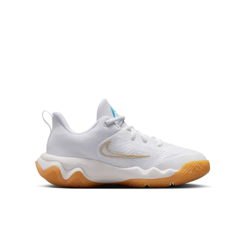 Nike Giannis Immortality 4 White Team Gold Gum Yellow Aquarius Blue (IH7664-100)