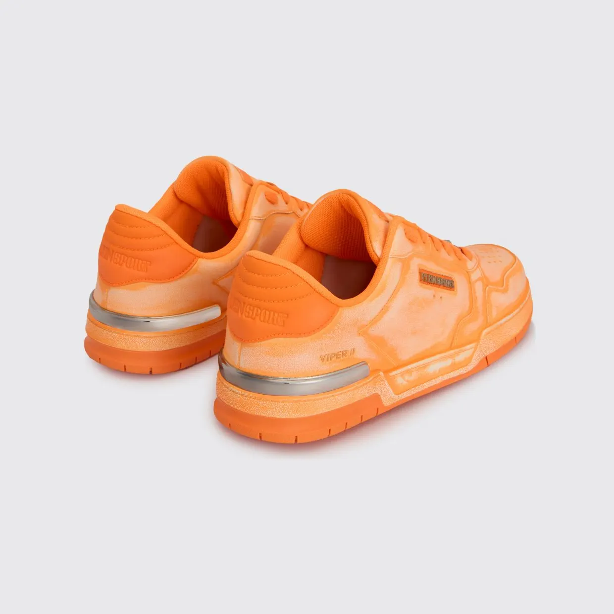Plein Sport Viper II Used Leather Sneakers Orange (SAFSUSC0841SLE004N86) (2)