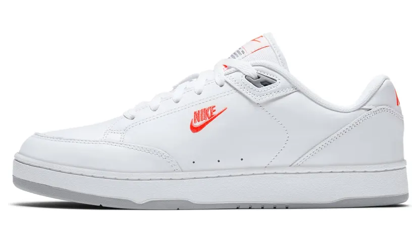 Nike Grandstand 2 White Solar Red Wolf Grey