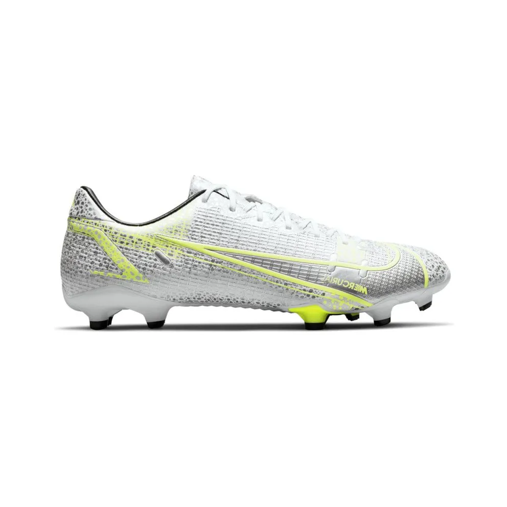 Nike Mercurial Vapor 14 Academy FG MG “White / Metallic Silver / Volt / Black” (CU5691-107)
