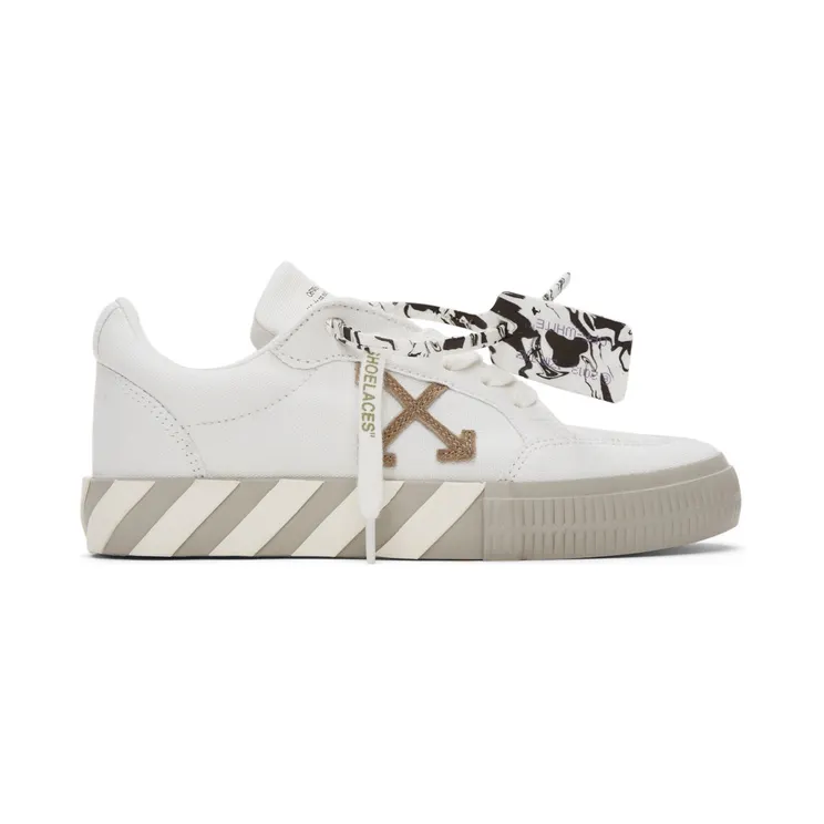 Off-White White Vulcanized Eco Canvas Sneakers (OMIA085F21FAB0010161)