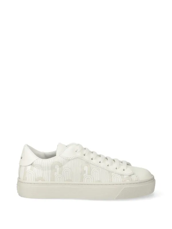 Furla Sneakers with plateauzool and monogram-patroon – Beige (YH57FJOBX2763)