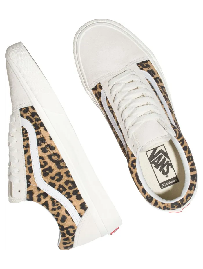VANS Gepersonaliseerde Leopard Old Skool Wit (VN0A3CST675)
