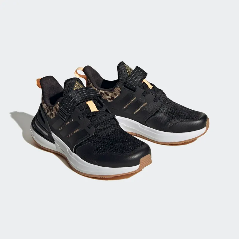 Adidas Rapidasport Bounce Sport Running Elastic Lace Top Strap Core Black / Core Black / Gold Metallic (FZ6349)