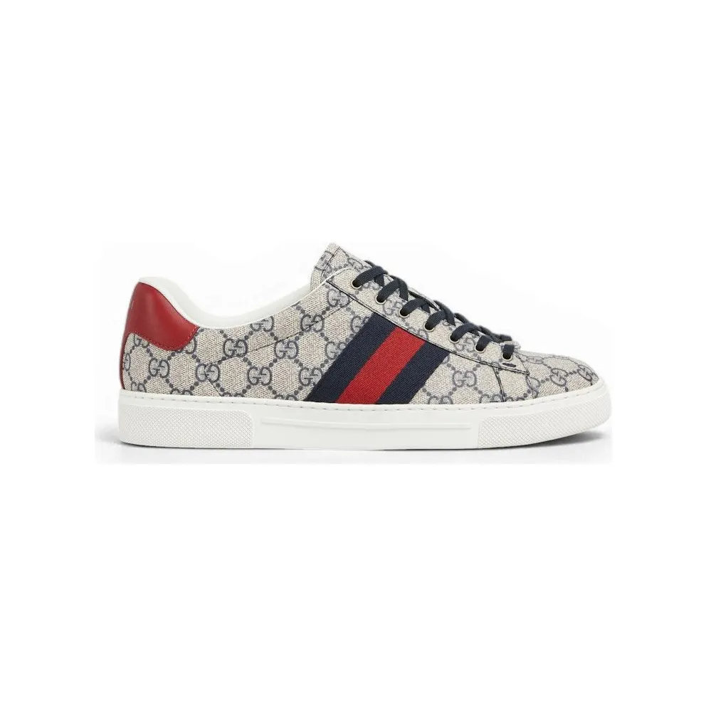 Gucci Ace Web Beige Blue GG Supreme (760775-FACMZ-4049)