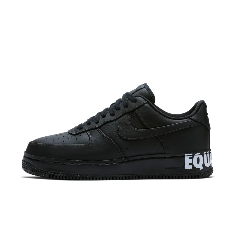 Nike Air Force 1 Low CMFT Equality Black History Month (2018) Black/Black-White-Metallic Gold (AQ2125-001)