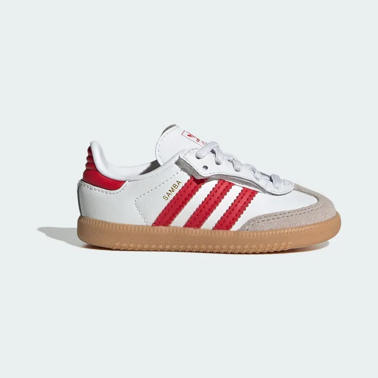 Adidas Samba OG Comfort Close Elastic Lace Kids Cloud White / Better Scarlet / Gum (JQ3190)