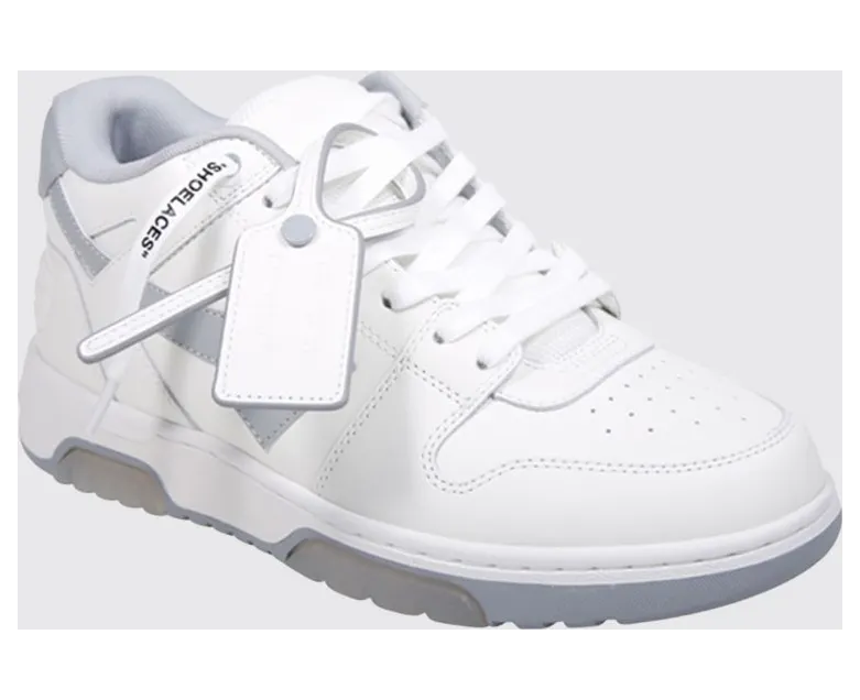 Off-White Bicolor Out Of Office Sneakers in Leather and Recycled Polyester White (M189C9L0190109)