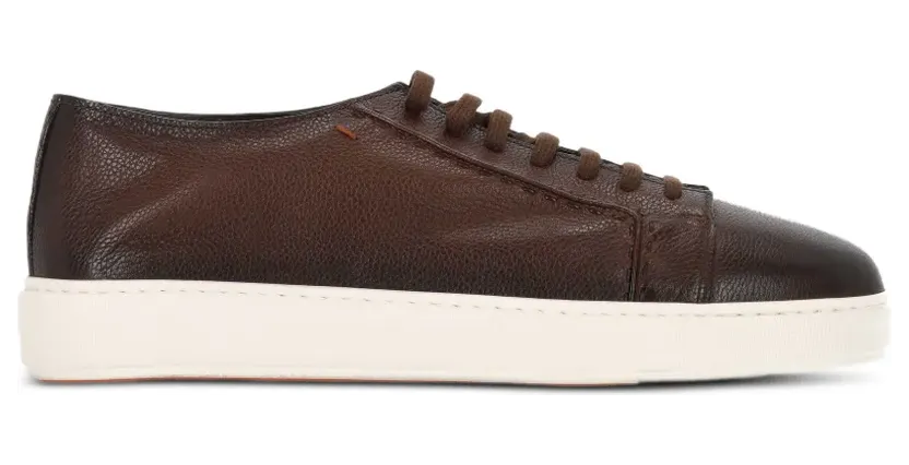 Santoni aus gekörntem Leder “Brown” (MBCD22223BARKEVRT50)