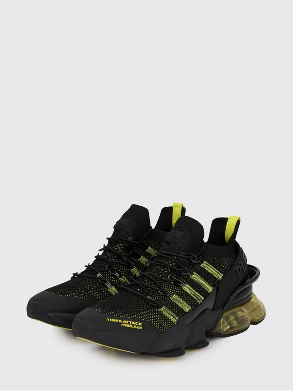 Plein Sport Mesh and Rubber Sneakers Black (SAESUSC0518STE003N0229)