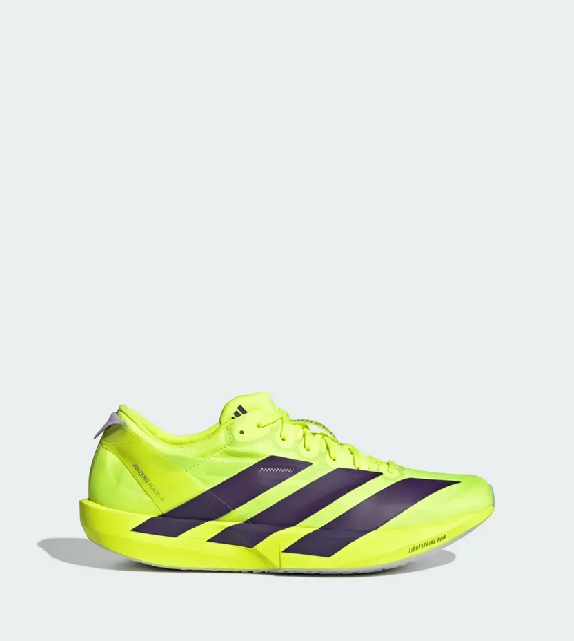 Adidas Adizero Adios 9 Hardloopschoenen Solar Yellow / Aurora Plum / Powder Plum (JQ0776)