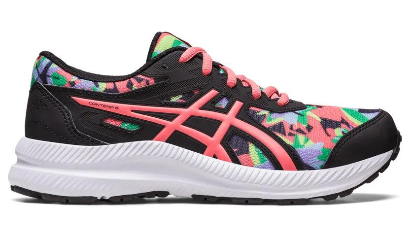 Asics Contend 8 Print Gs Black/Papaya (1014A294.004)
