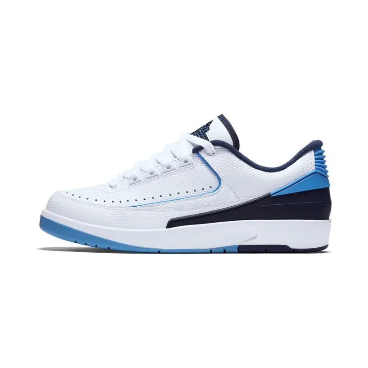 Air Jordan 2 Retro Low “White / Midnight Navy / Infrared 23 / University Blue” (832819-107)