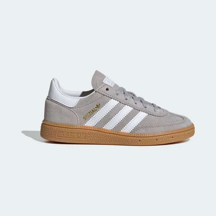 adidas Handball Spezial Shoes Kids “Grey Two / Cloud White / Gum” (JP9572)