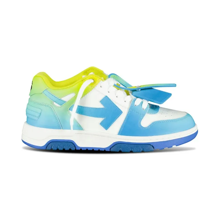 OFF-WHITE Out Of Office OOO Low Tops Light Blue Yellow Gradient (OMIA189G22LEA0034540)