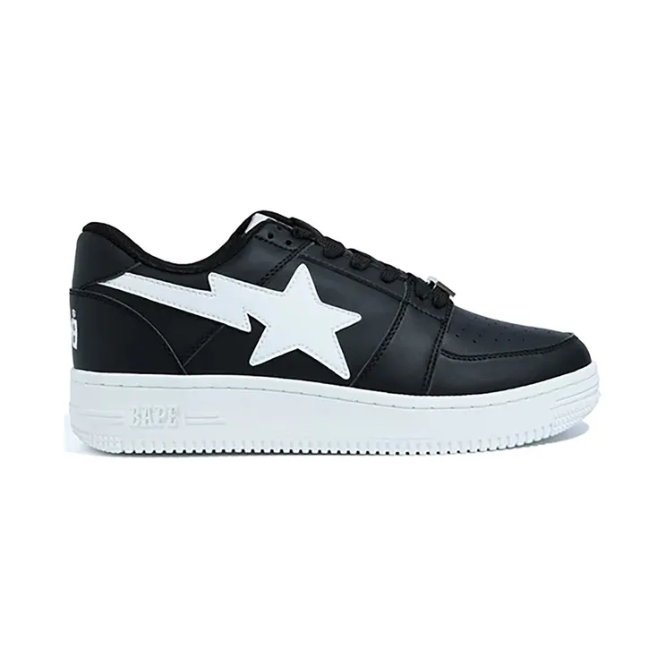 A Bathing Ape Bape Sta Low M1 Black White (001FWG201010X-BLK)