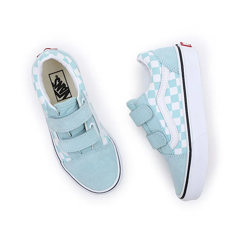 Vans Old Skool V Color Theory GS “Checkerboard Canal Blue” (VN0A38HDH7O)