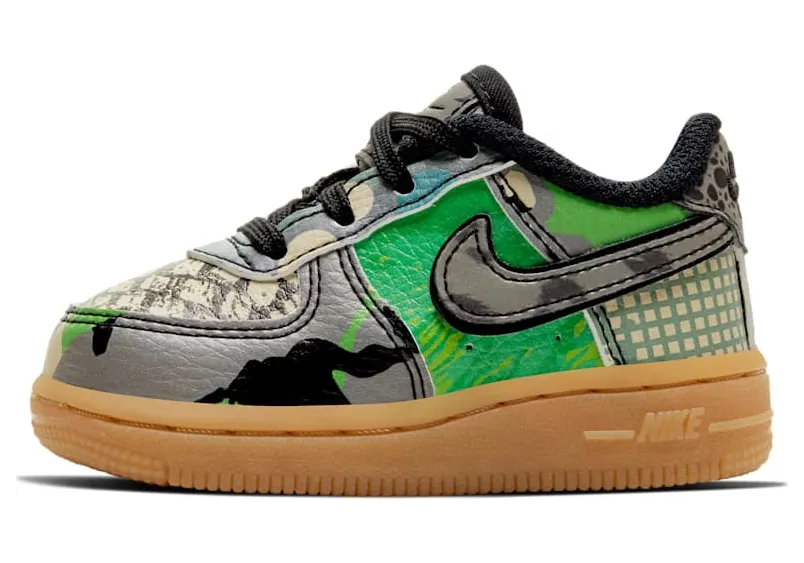 Nike Force 1 TD AS QS All Star “Black / Green Spark / Gum Light Brown” (CV2417-002)