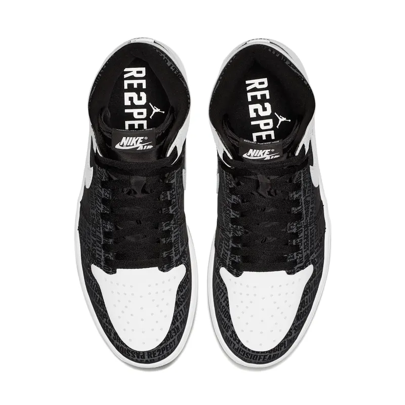Jordan 1 Retro High RE2PECT (Derek Jeter) Black/White (555088-008)