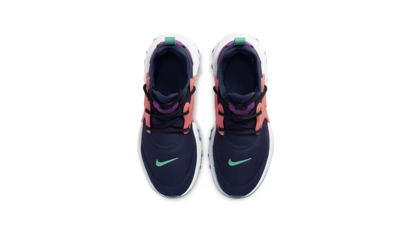 Nike React Presto Midnight Navy Magic Ember (GS) Midnight Navy/Magic Ember-Vivid Purple-Kinetic Green (BQ4002-402)