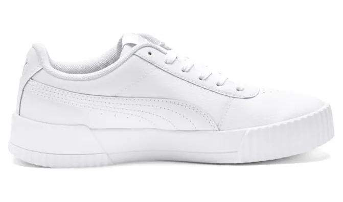 Puma Carina van leer Zilver/Wit (370325-02)