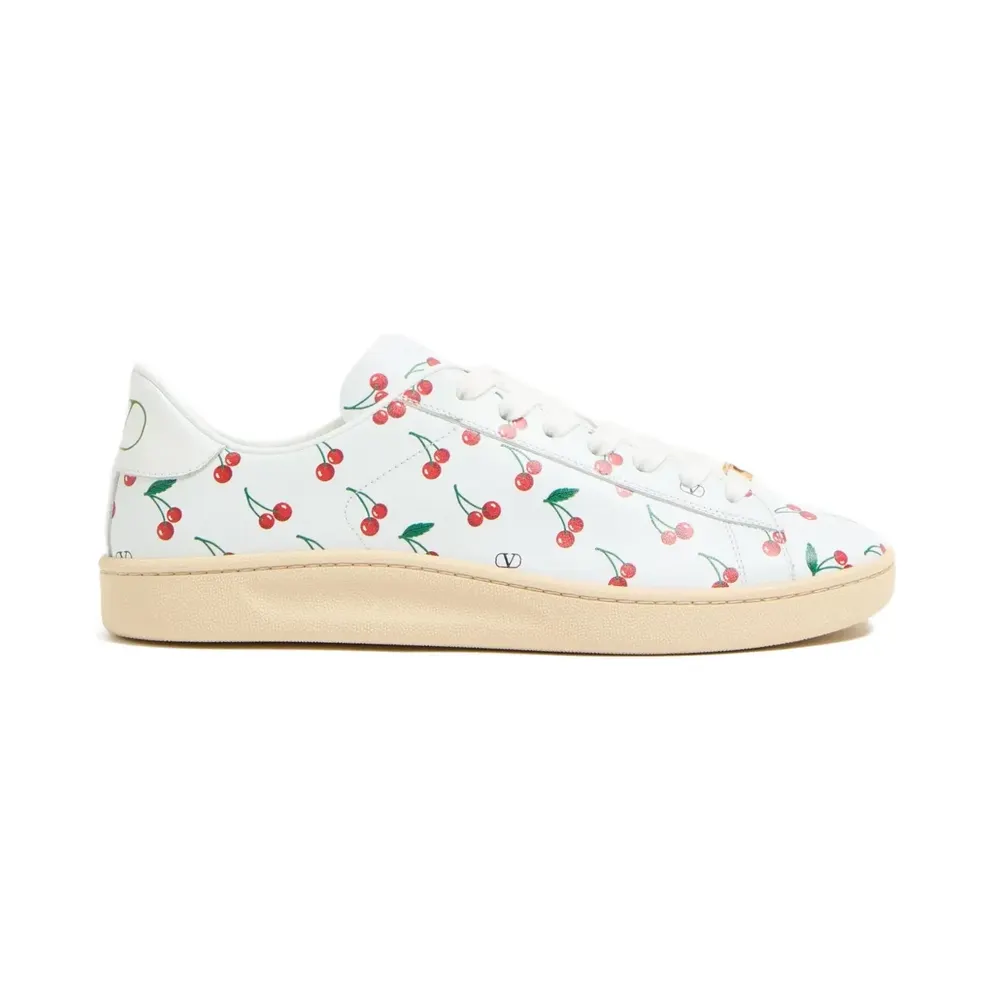 Valentino Garavani Royco sneakers van nappa kalfsleer met Cherryfic-patroon – Weiß (YS0K34DRJ)