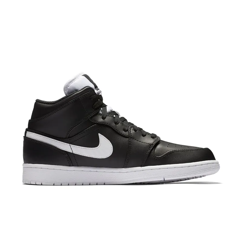 Jordan 1 Retro Mid Black White Black/White-White (554724-038)