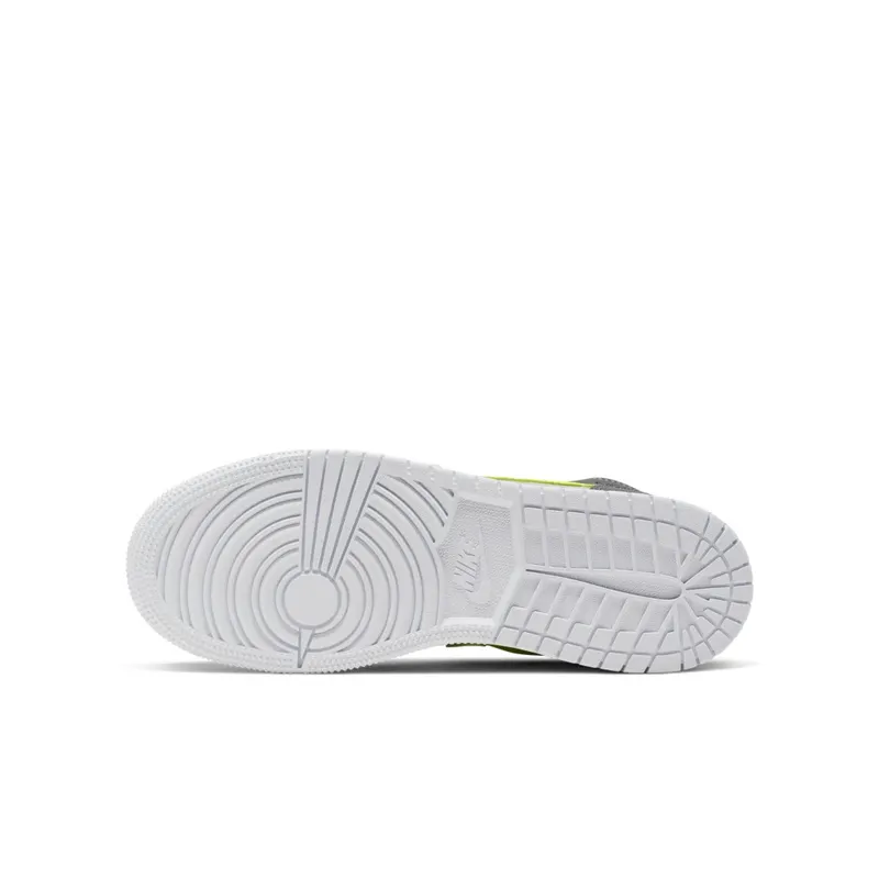Jordan 1 Mid Gunsmoke Volt (GS) Gunsmoke/Volt-Neutral Grey-White-Black (554725-072)