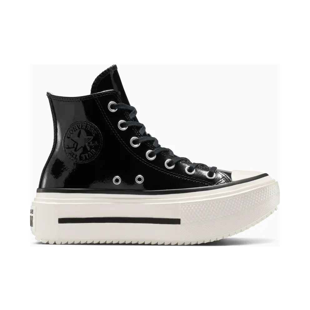 Converse Chuck Taylor All Star Lift Double Stack Platform Patent Leather Black Black/Egret/Black (A12977C)