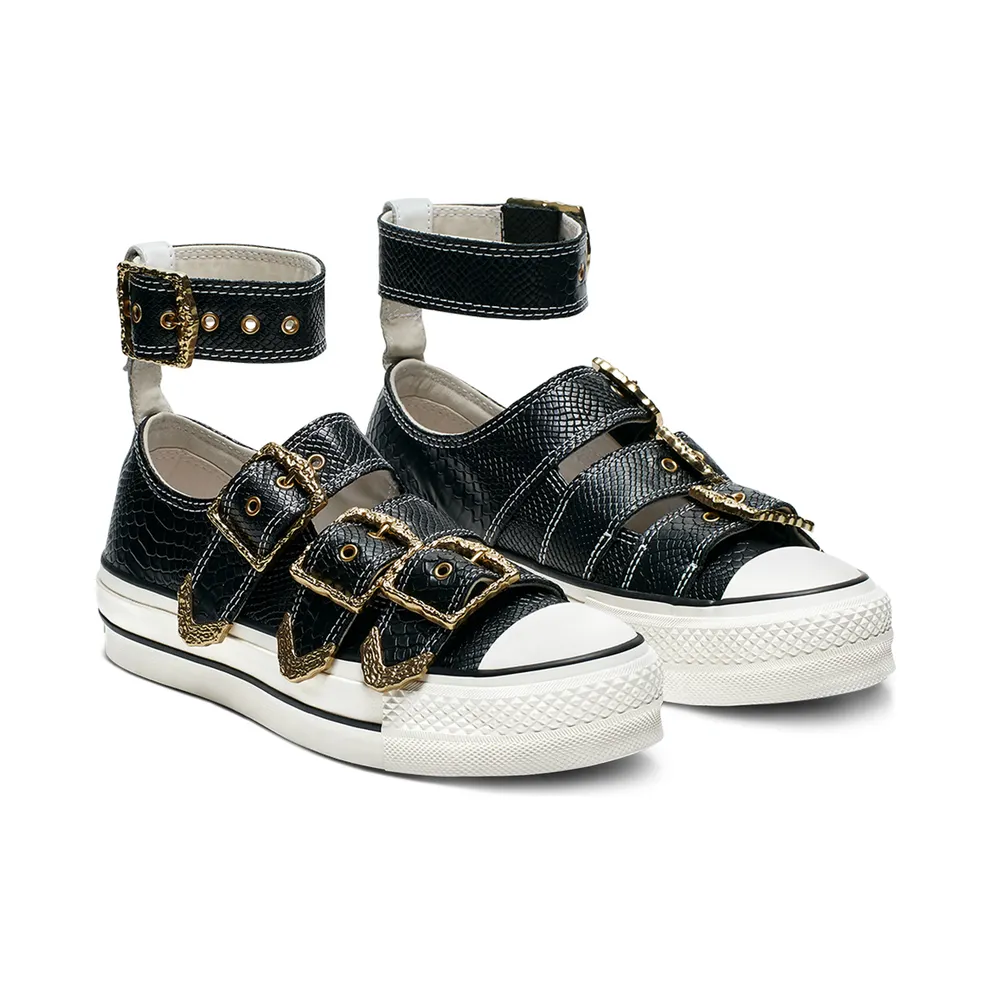 Converse Chuck Taylor All-Star Mary Jane Ox Koche (W) Black/Egret-Natural Ivory (565538C)