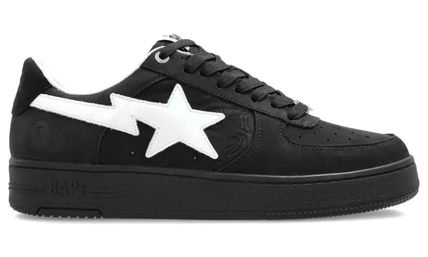BAPE A Bathing Ape® Sk8 Sta leren verfraaid met ster “Black” (1L30291309)