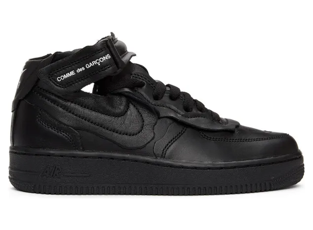 Comme des Garcons Homme Plus Black Nike Edition Air Force 1 Mid Sneakers (GF-K103-001)
