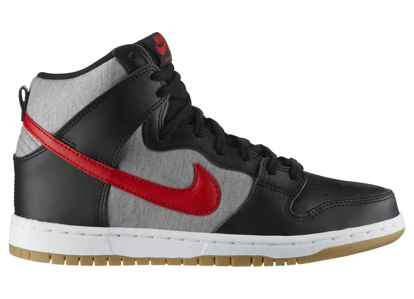 Nike Dunk High Pro Sb Black/University Red-Medium Grey (305050-068)