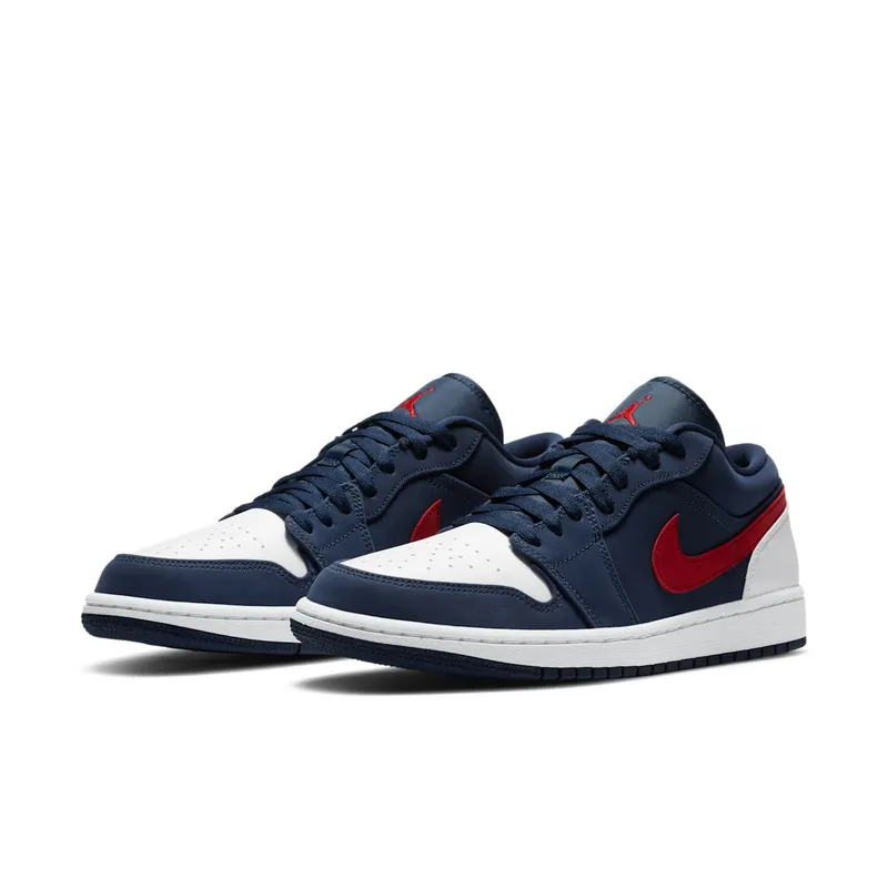 Jordan 1 Low USA Midnight Navy/Gym Red-White (CZ8454-400)