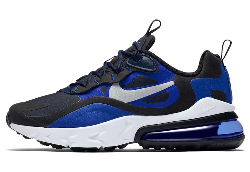 Air Max 270 React Midnight Navy (GS) “Midnight Navy / Racer Blue / Black / Metallic Silver” (BQ0103-401)