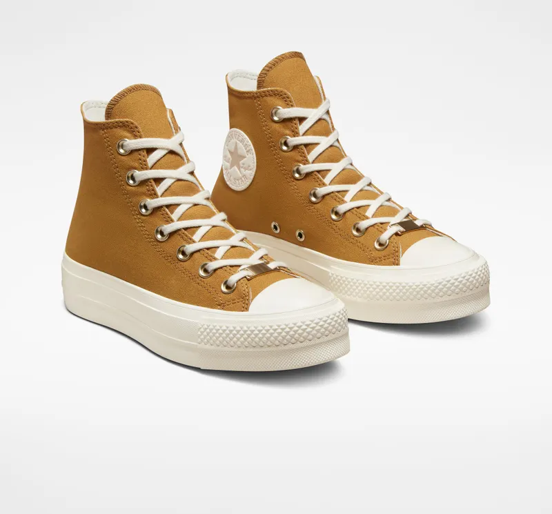 Converse Chuck Taylor All Star Lift Platform Tonal Gold Burnt Honey/light Gold/egret