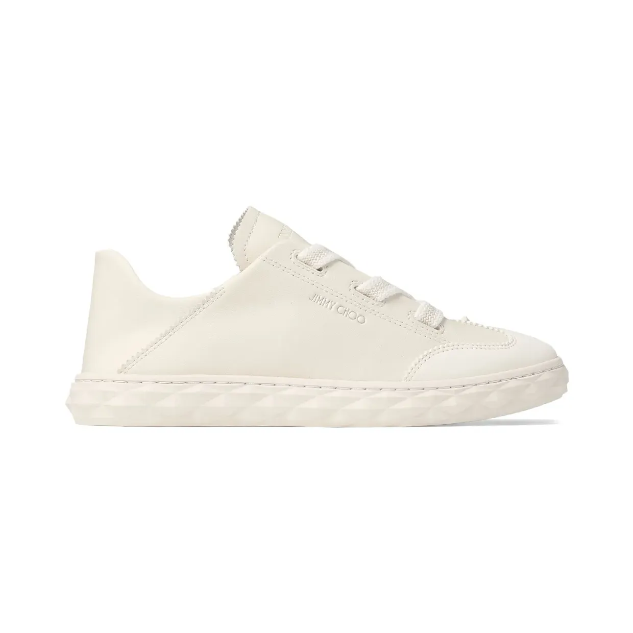 Jimmy Choo Diamond Light Flex leren sneakers – Beige (J000174795)