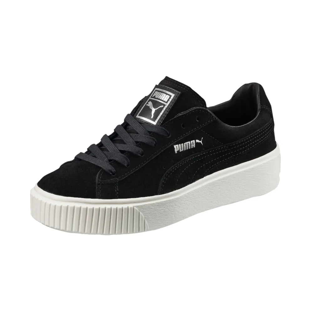 Puma Suede Platform Black (W) Puma Black/Black White (362223-01)