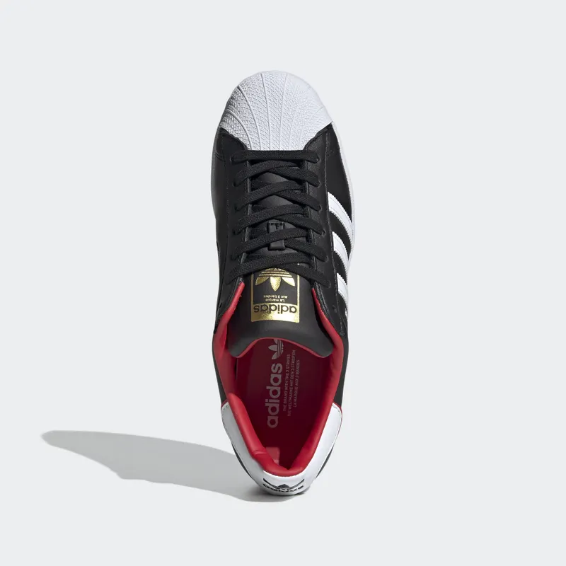 adidas Superstar Valentines Day Black (2020) Core Black/Cloud White/Scarlet (FW6385)