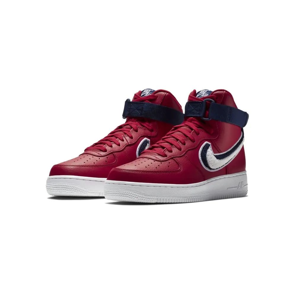 Nike Air Force 1 High 3D Chenille Swoosh Red White Blue Gym Red/White-Blue Void-White (806403-603)