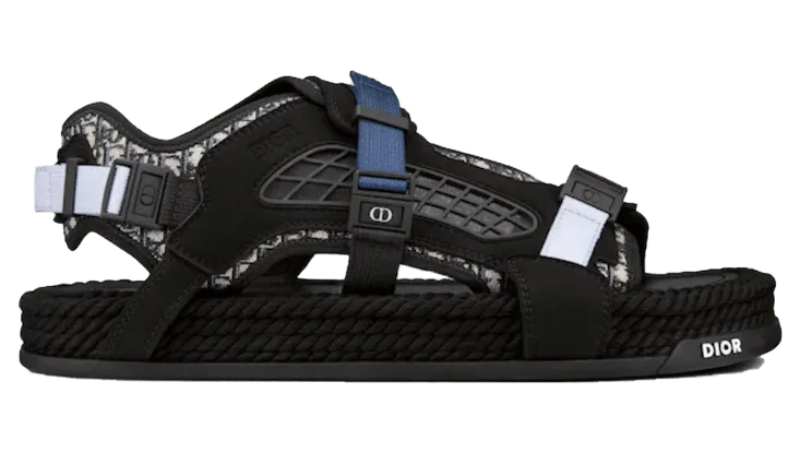 Dior Atlas Sandal Black Suede (3SA094ZIY_H965)