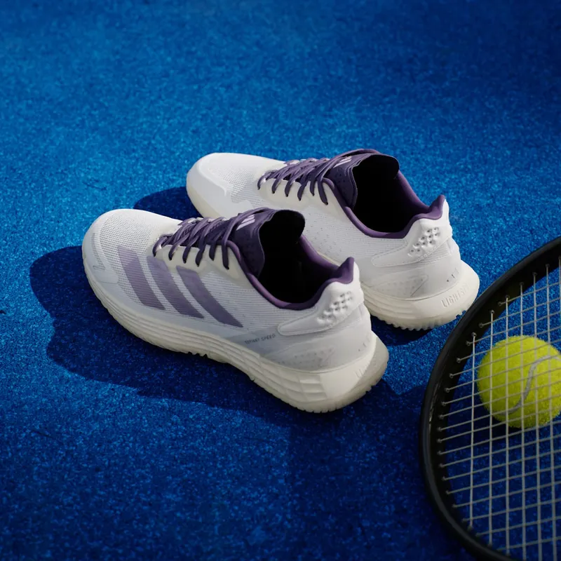 Adidas Defiant Speed 2 Tennis Shoes Cloud White / Powder Plum / Aurora Plum (JQ6350)