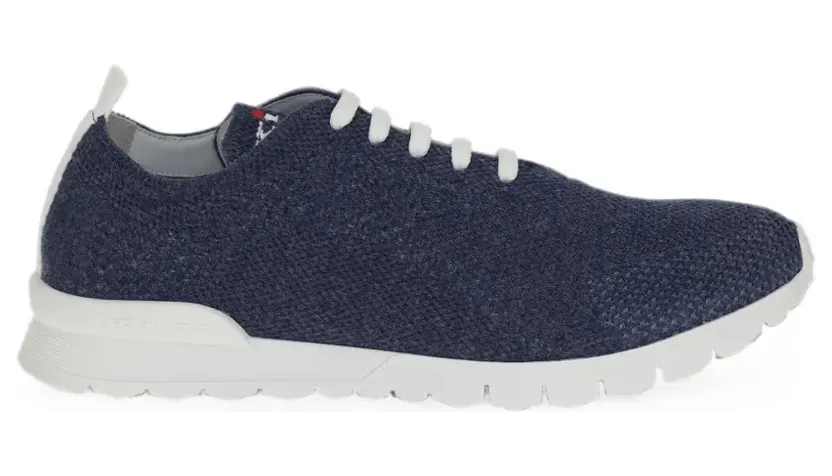 Kiton Sneakers in Strickoptik – Blau (USSFITSN0084772)