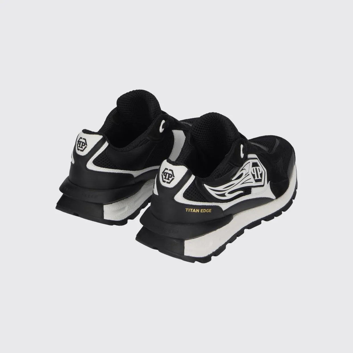 Philipp plein Leather and Mesh Sneakers White 1 (SAFSMSC4074PLE022N0102) (2)