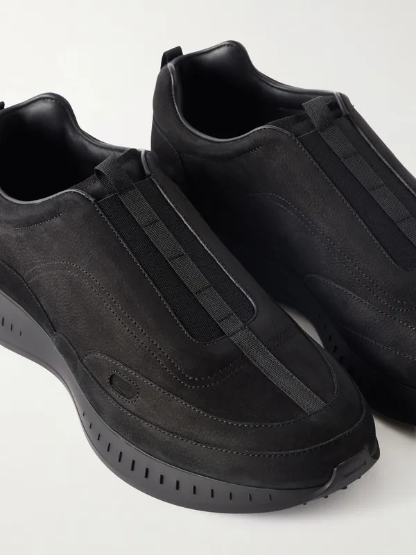 John Lobb Elastic Stream Nubuck Black (AAD91FL)