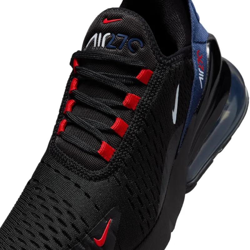 Nike Air Max 270 Black Midnight Navy Red (HJ9565-001)