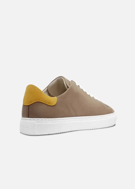Axel Arigato Clean 90 Sneaker “Taupe,Yellow” (F4625004)