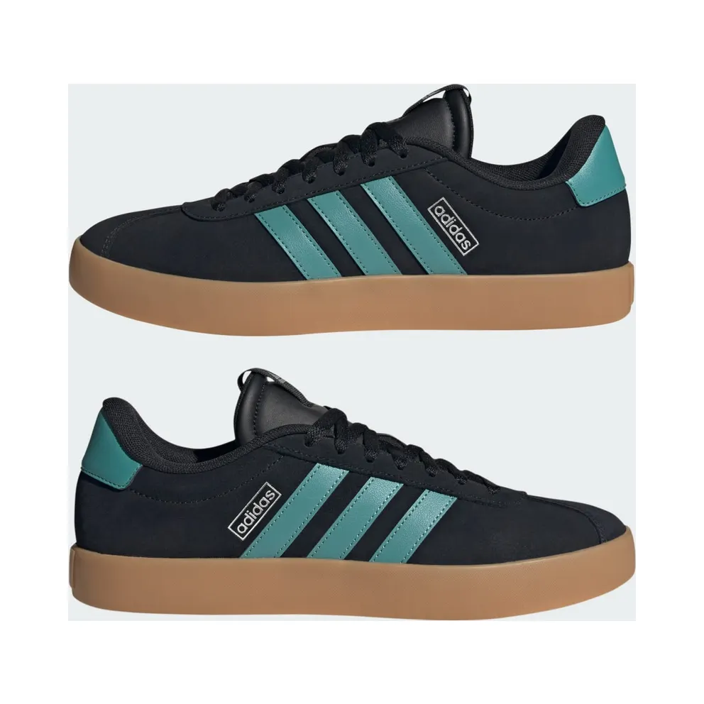 Adidas VL Court 3.0 Core Black / Powder Teal / Silver Metallic (JR8653)