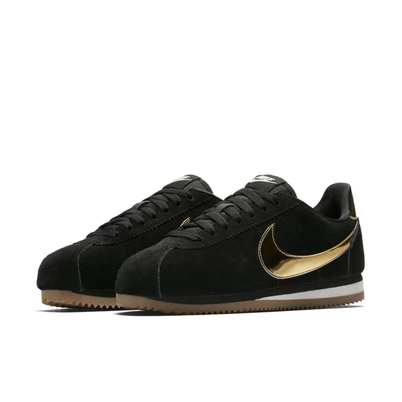 Nike Classic Cortez Black Metallic Gold Gum (W) Black/Phantom-Gum Light Brown-Metallic Gold (902856-014)