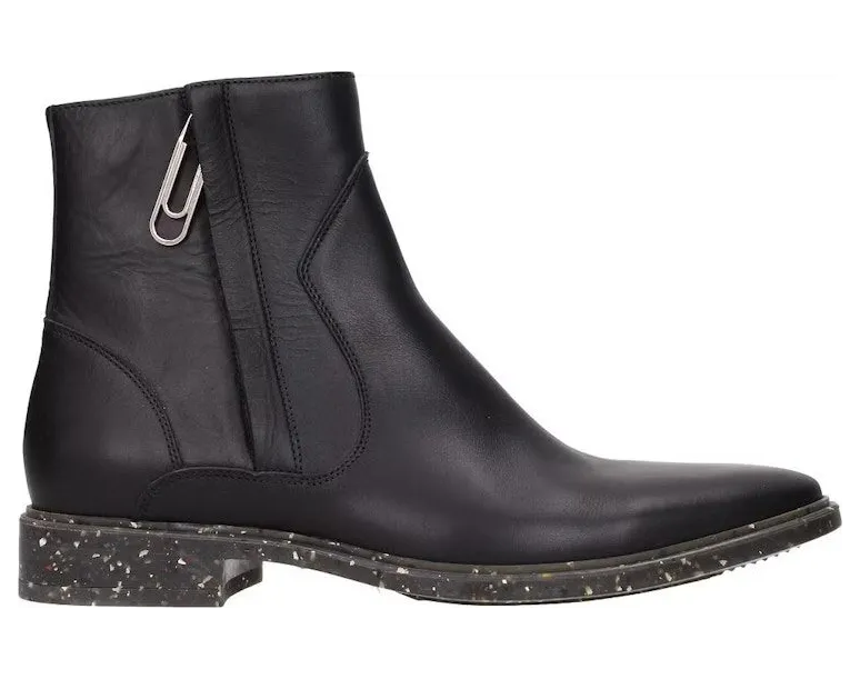 OFF-WHITE Paperclip Zip-up Ankle Boots Black (OMIA178F21LEA0021010)